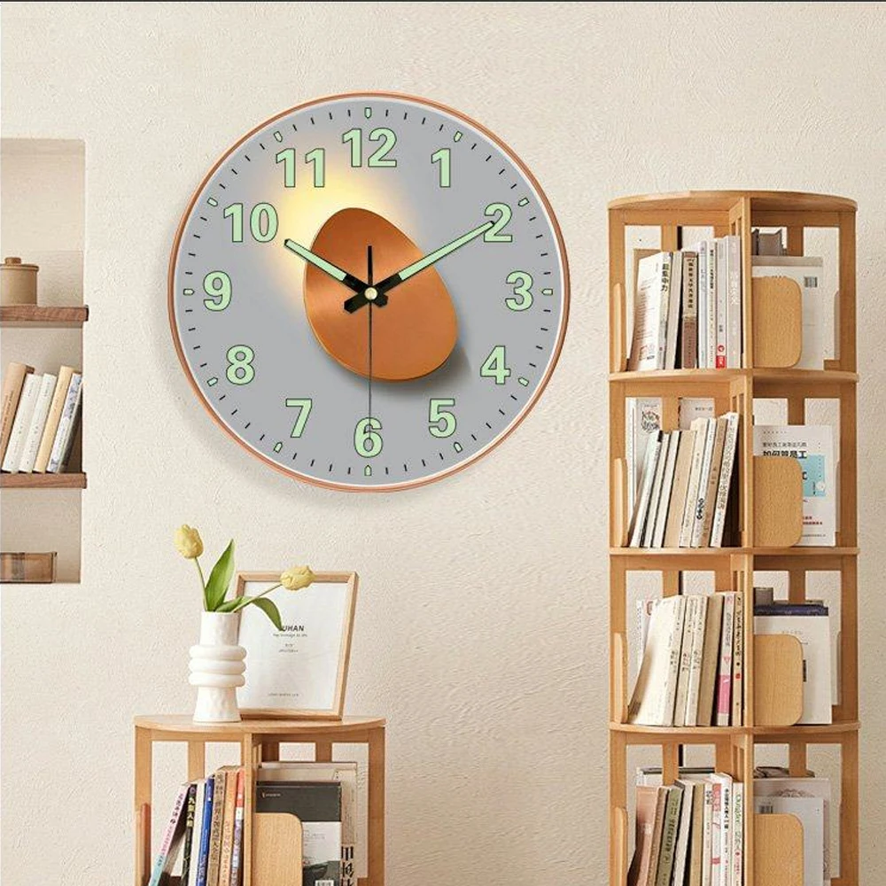 1PC Modern Luminous Clock Light And Shadow Series Wall Clock Living Room Bathroom Fashion Art Wall Watch Luxury Home Decoration