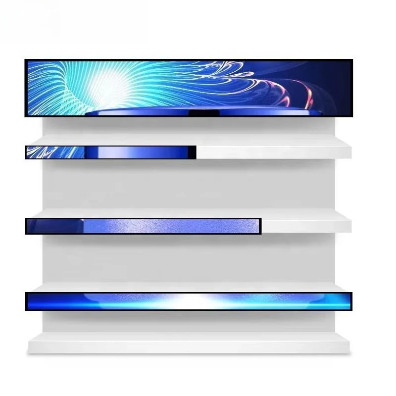 75-Inch Android Windows Operating System Smart Touch Screen Single Side Stretch Bar LCD Digital Display Signage Bar Screen