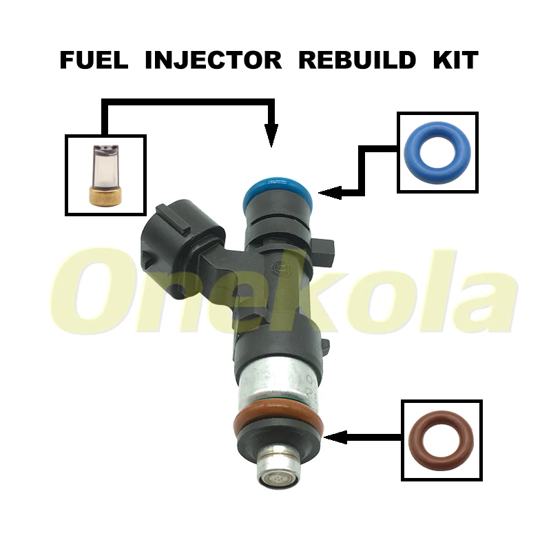 Fuel Injector Service Repair Kit Filters Orings Seals Grommets for 0280158026 2004-2005 Volkswagen Beetle 2.0L 06A906031BS