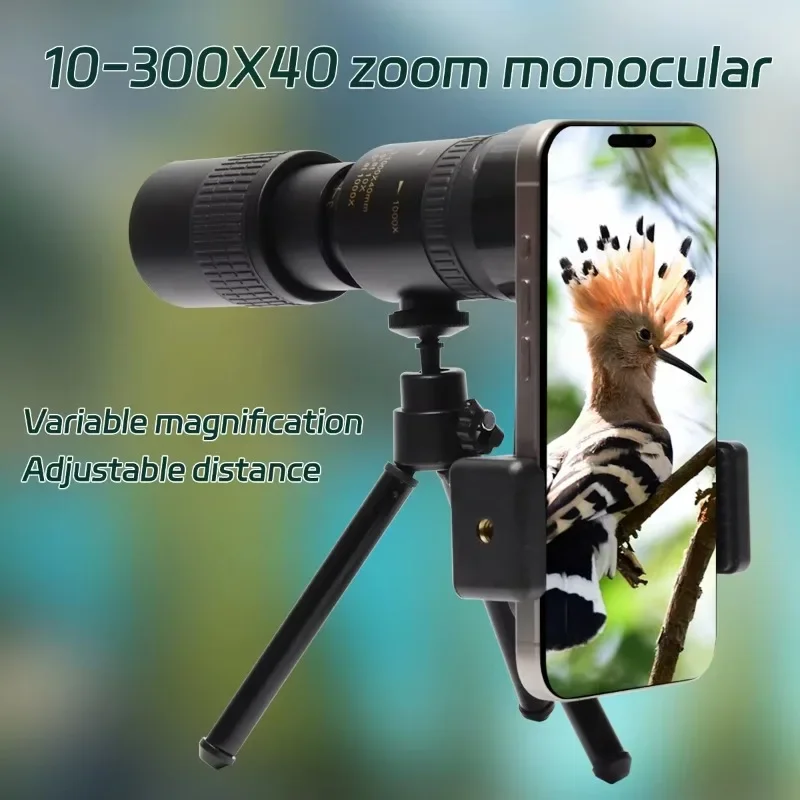 

Phone clip Enlarged picture Telescope HD 4K Portable camping climbing Range Professional Monocular Prisms Hunting Telescope