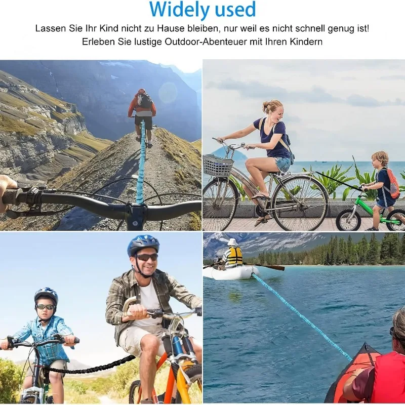 Mountain bike traction rope, bicycle nylon traction rope with storage bag, parent-child outdoor tools, cycling safety equipment