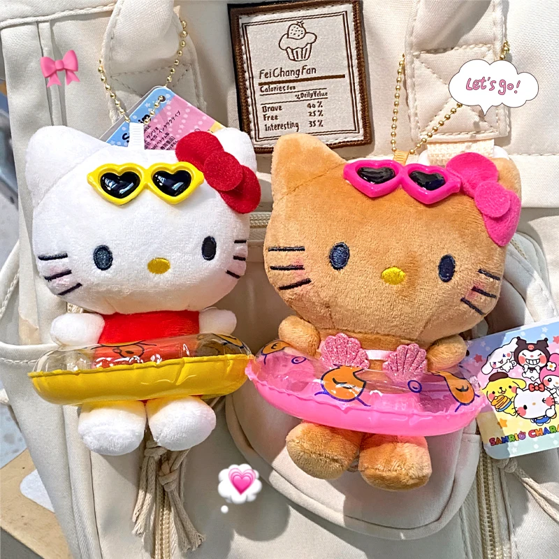 Sanrio Hello Kitty Pluszowa lalka Breloczek do kluczy Kt Cat Wypchane pluszowe breloczki Akcesoria do toreb Prezent dla dziewczynek Zabawki dla dzieci