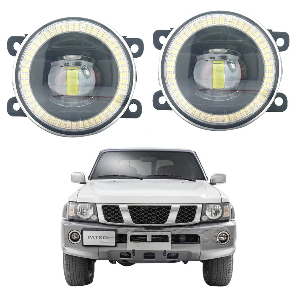 

LED Fog Lights for Nissan Patrol Safari Y61 Facelift 2005 2006 2007 2008 2009 2010 Angel Eyes Daytime Running Light Car Lamp