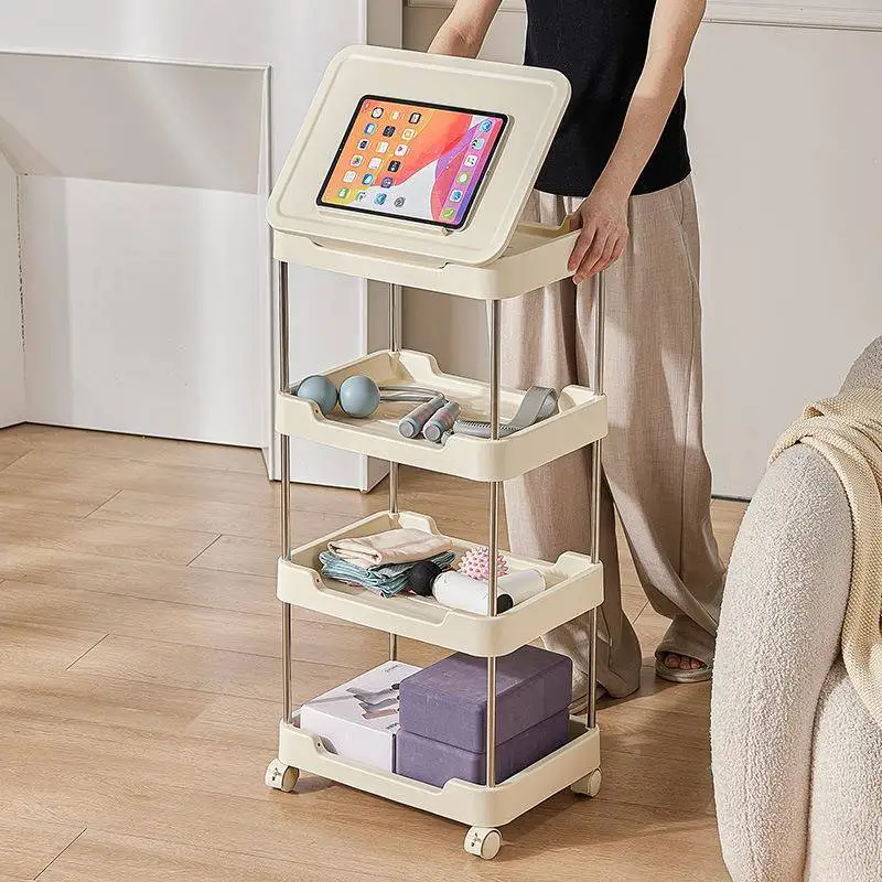 Large Capacity Kitchen Tabletop Storage Rack Multi-Function Stand Can Hold Flat Drawing Board Plastic Organizer for Home