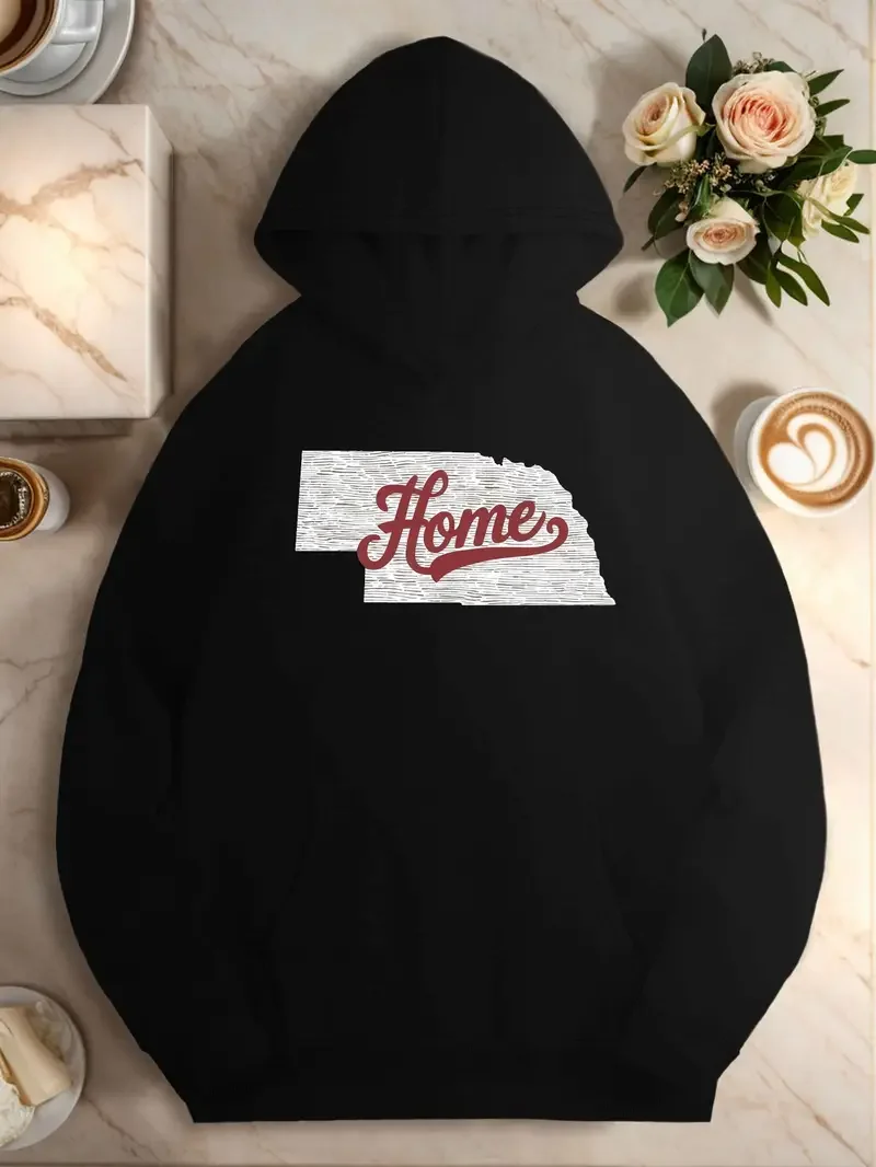 

Nebraska Home Illustration 250 г женские повседневные толстовки больших размеров зимние пуговицы K Pop Demon Hunter Y2k одежда уличная одежда