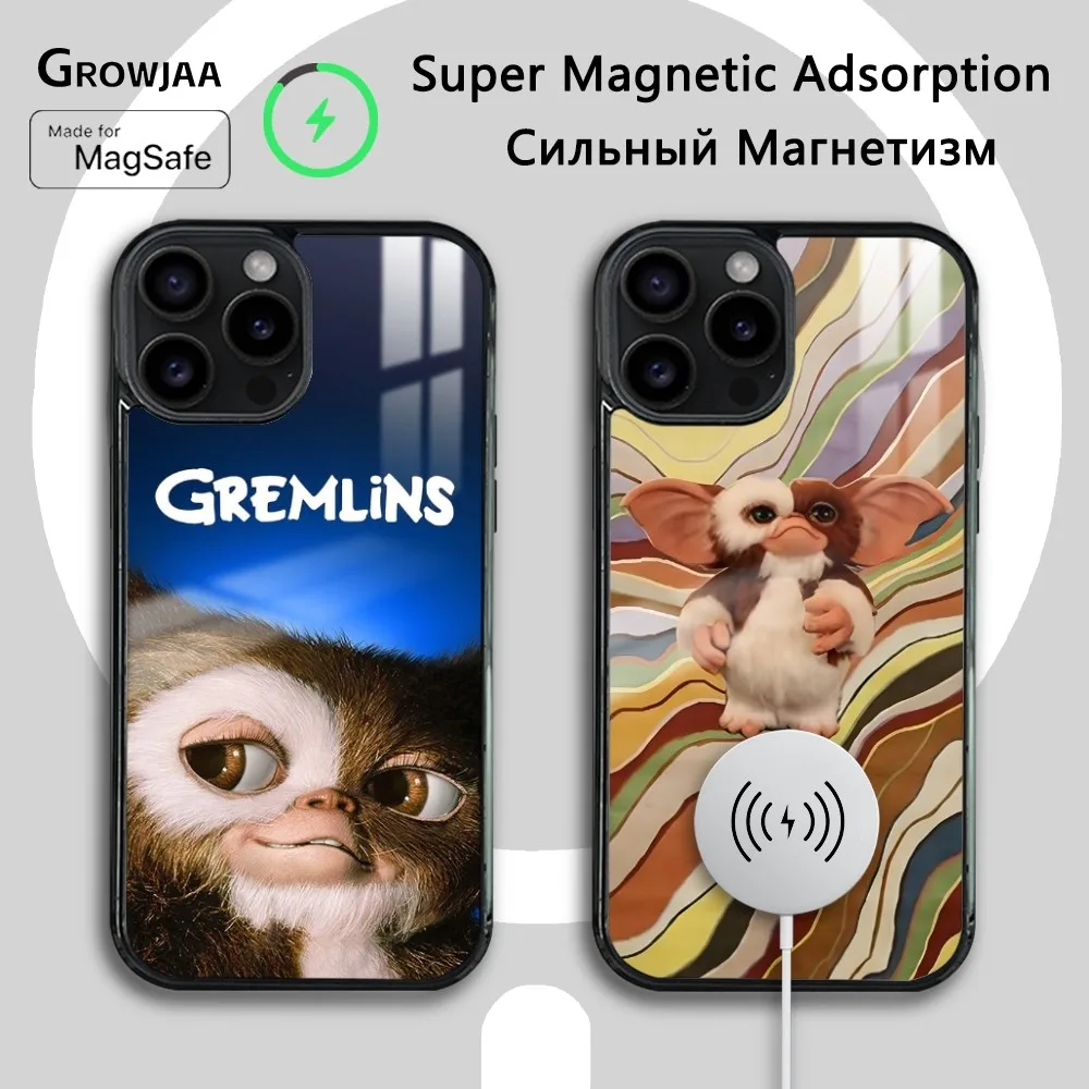 Cartoon G-Gremlins Phone Case For iPhone 16 15 14 13 12 11 Pro Max Plus Mini Magsafe Mirror Wireless Magnetic Cover