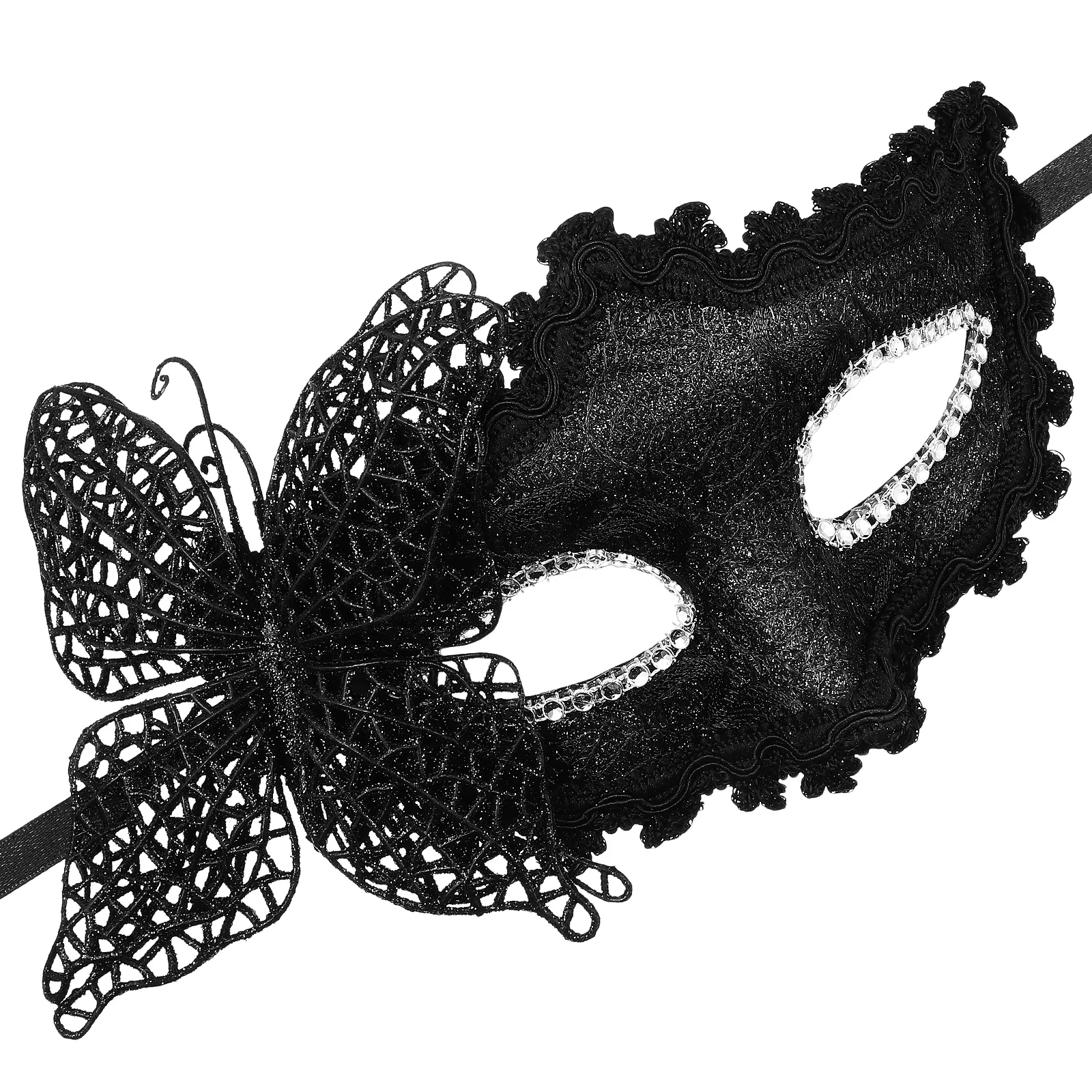 Maschera per travestimento in pizzo Mezza faccia Maschera decorativa per costume da festival per feste di carnevale leggera e confortevole