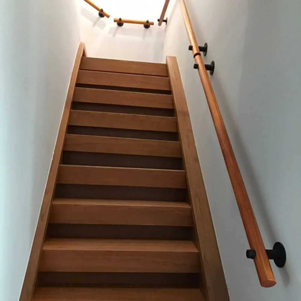 Wooden Railing Stair Railing Comfortable Grip Non-Slip Design Comfortable Grip Handrail Design Hand Grip 50 Cm In Length
