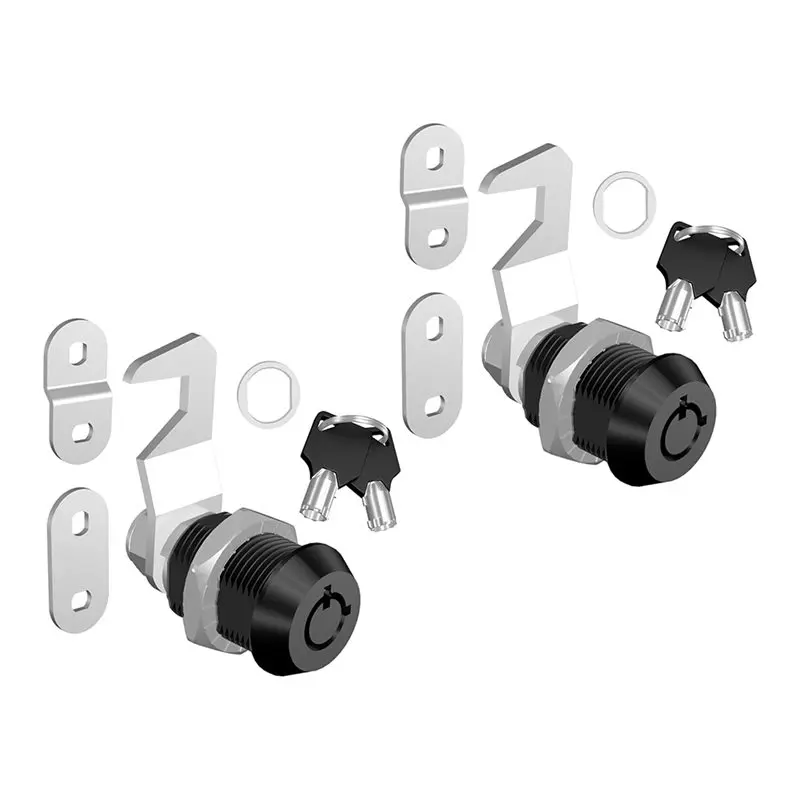 

A59Z-Zinc Alloy Tubular Cam Locks(2 Pcs) With Keys, 5/8", Keyed Alike For Toolbox For Secure Storage