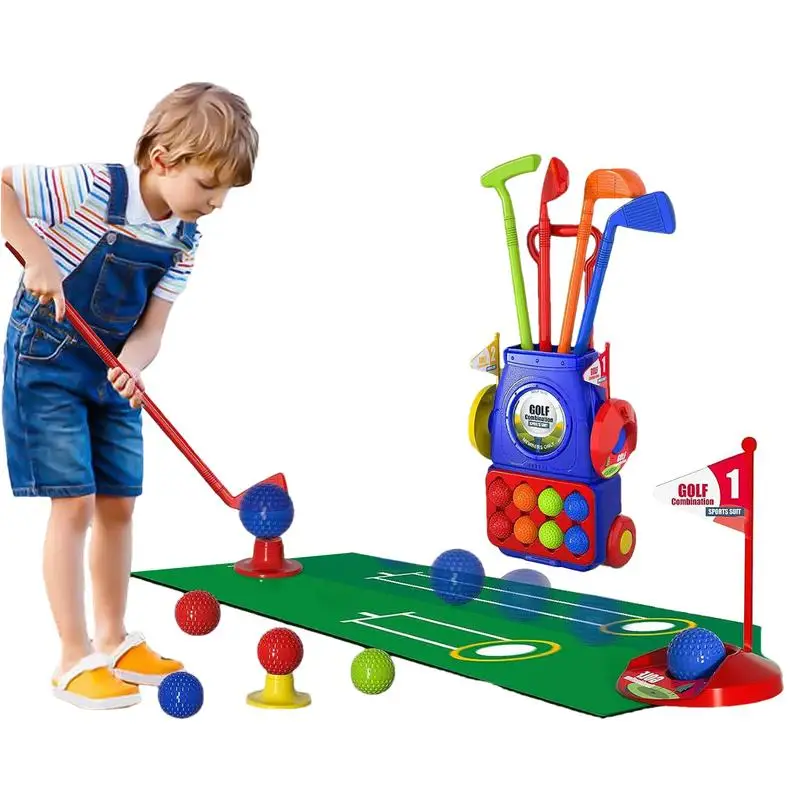 Toddlers Golf Set Kids Golf Clubs Kids Golf Suitcase Game Play Set For Boys Girls 1-8 Years Old Children Kids