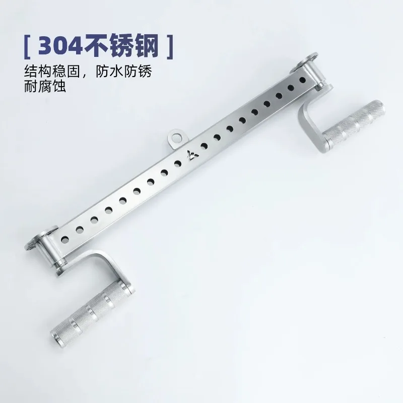 Stainless Steel Multi-functional Rotating Tie Rod/cloud Halberd Series Training Back Handle, Adjustable for Household Comprehens