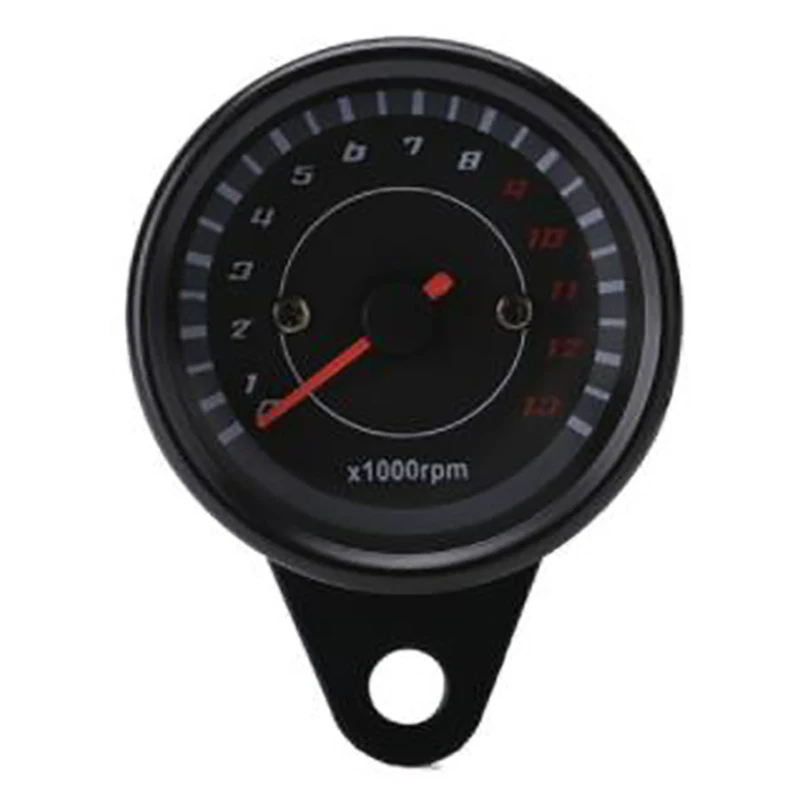 12V Universal Motorcycle Tachometer Tacho Gauge Speedometer With LED Backlight Night Light Moto Instrument Accessories