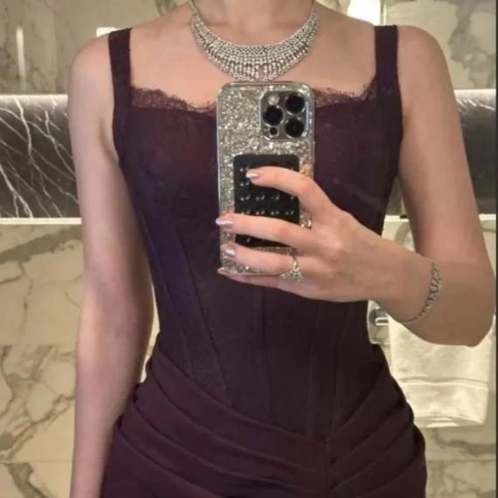 Personalizado requintado sereia vestido de noite encantador beading vestido de baile sexy barco-pescoço babados vestido de festa فسات temperatur evikant