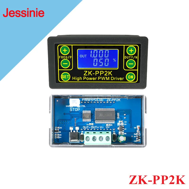 ZK-PP2K PWM Signal Generator Dimmer Motor Speed Module Controller Regulator Driver Adjustable Dimming Pulse Frequency Duty Cycle