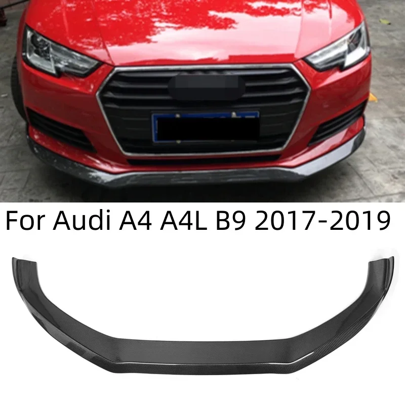 For Audi A4 A4L B9 Not Fit Sline Sports 2017 2018 2019 Real Carbon Fiber Front Lip Bumper Side Body Skirt Rear Diffuser Cover