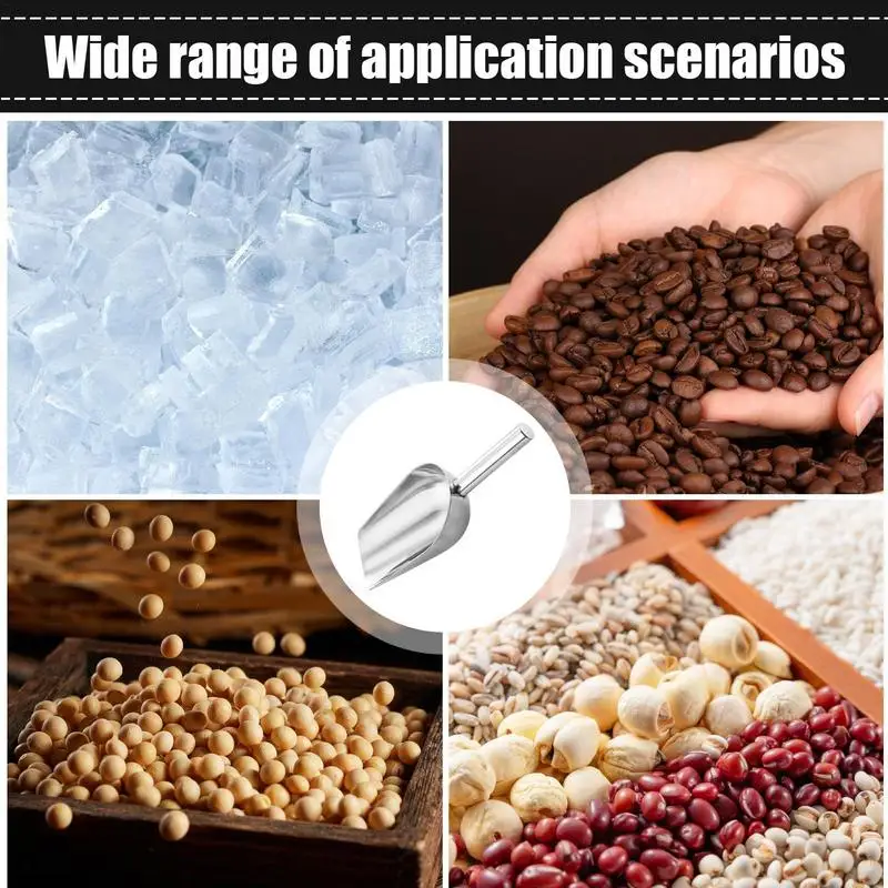 Ice Scoop For Ice Machine Metal Ice Scooper For Ice Maker Kitchen Accessory Multipurpose Utility Scoop For Coffee Bean Food Cand