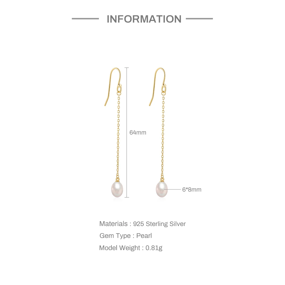 CANNER 100% 925 Sterling Silver Vintage Long Chain Tassel Drop Earrings for Women 2021 Trend Korean Jewelry Hanging Pendientes