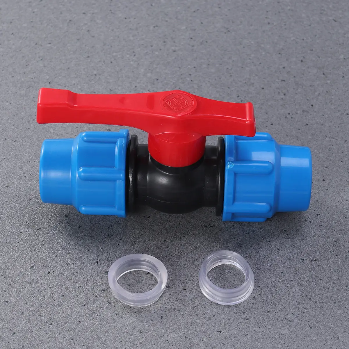 Plastic Ball Valve Water Pipe Shutoff Irrigation Hose Connector Full Port Flow Durable Corrosion High Pressure Smooth Surface