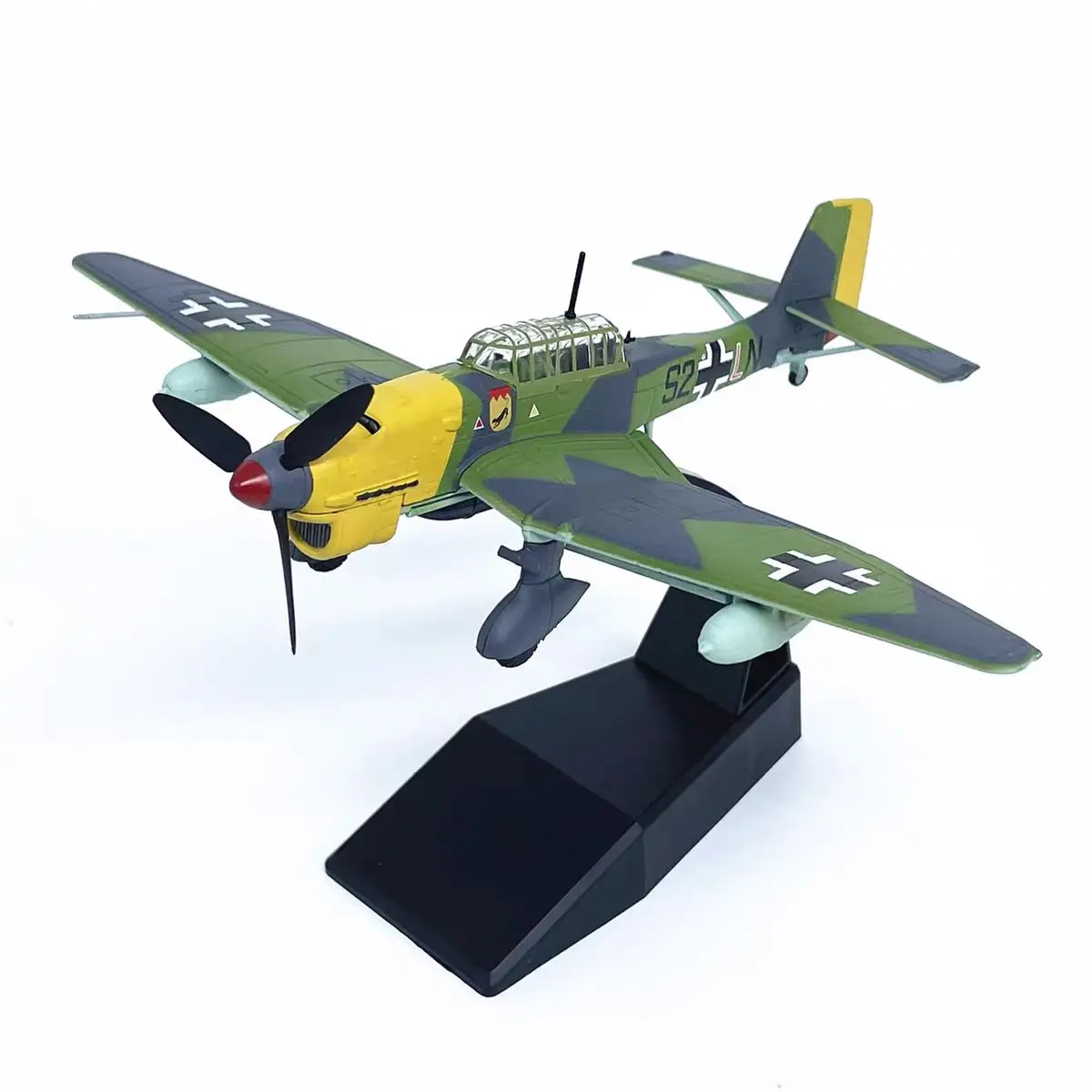 Modèle d'avion en alliage moulé sous pression, échelle 1:72, bombardier de plongée allemand JU87 Stuka, jouet de collection, cadeau, affichage Souvenir, ornement