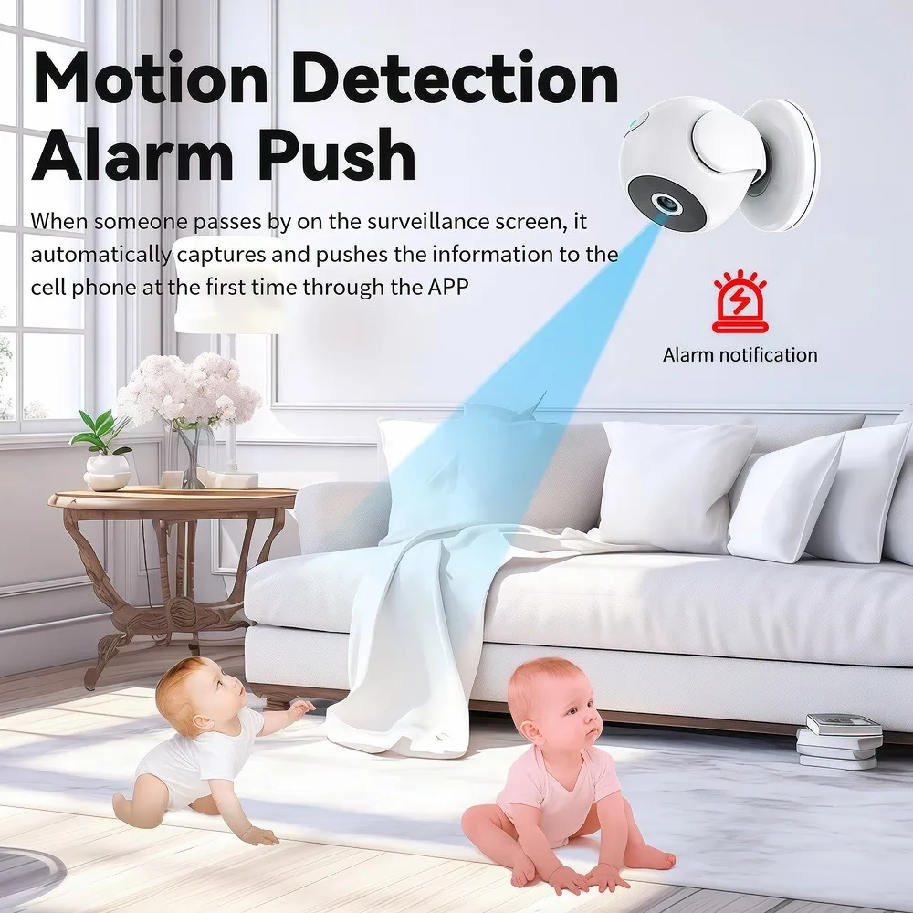 1080P 170° Camera Magnetic Built-in Microphone Loop Recording Motion Detection Video Recording Wireless Wifi Camera