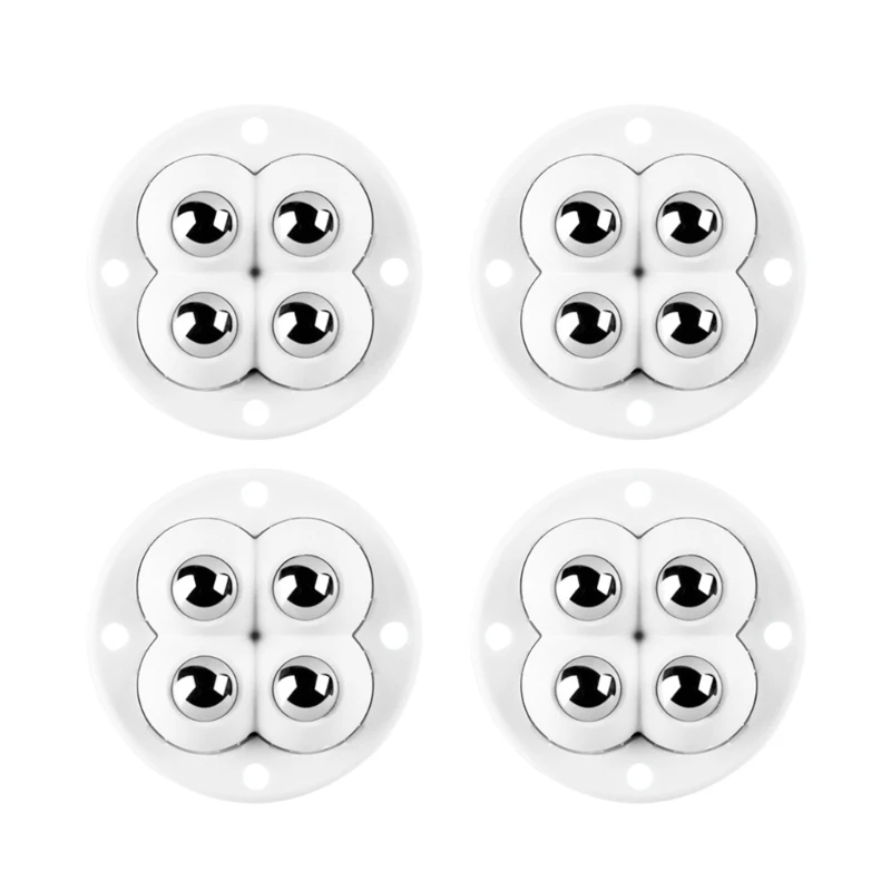 4Pcs Self Adhesive Casters Wheel Appliance Roller Slider Small Furniture Casters Wheel Trash Can Appliances Casters