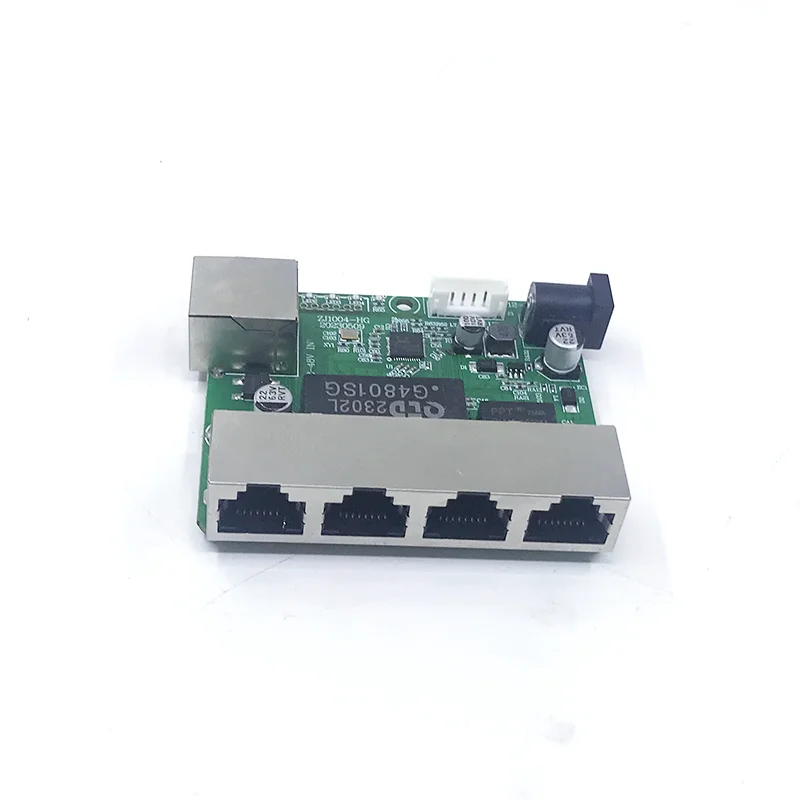 Промышленный коммутационный модуль Mini PCBA с 6 портами, 100 Мбит/с, переключатель 12В-48В