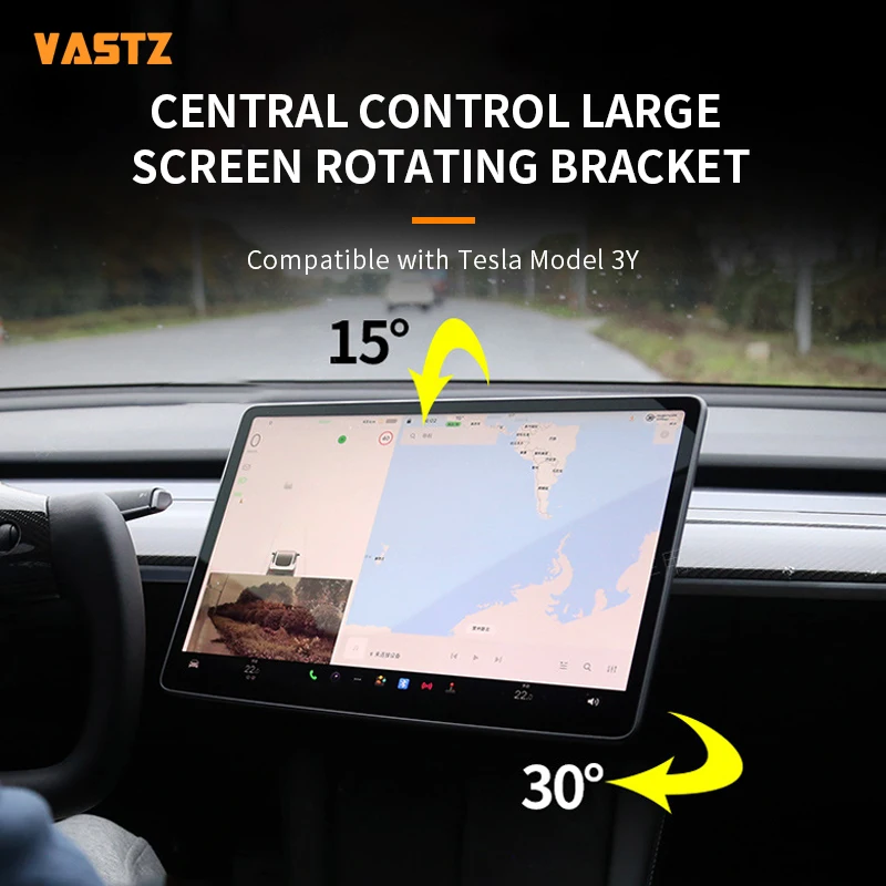 For Tesla Model 3 Y 2020-2024 Highland Screen Swivel Mount Center Console Navigation Screen Rotating Holder Four Directions