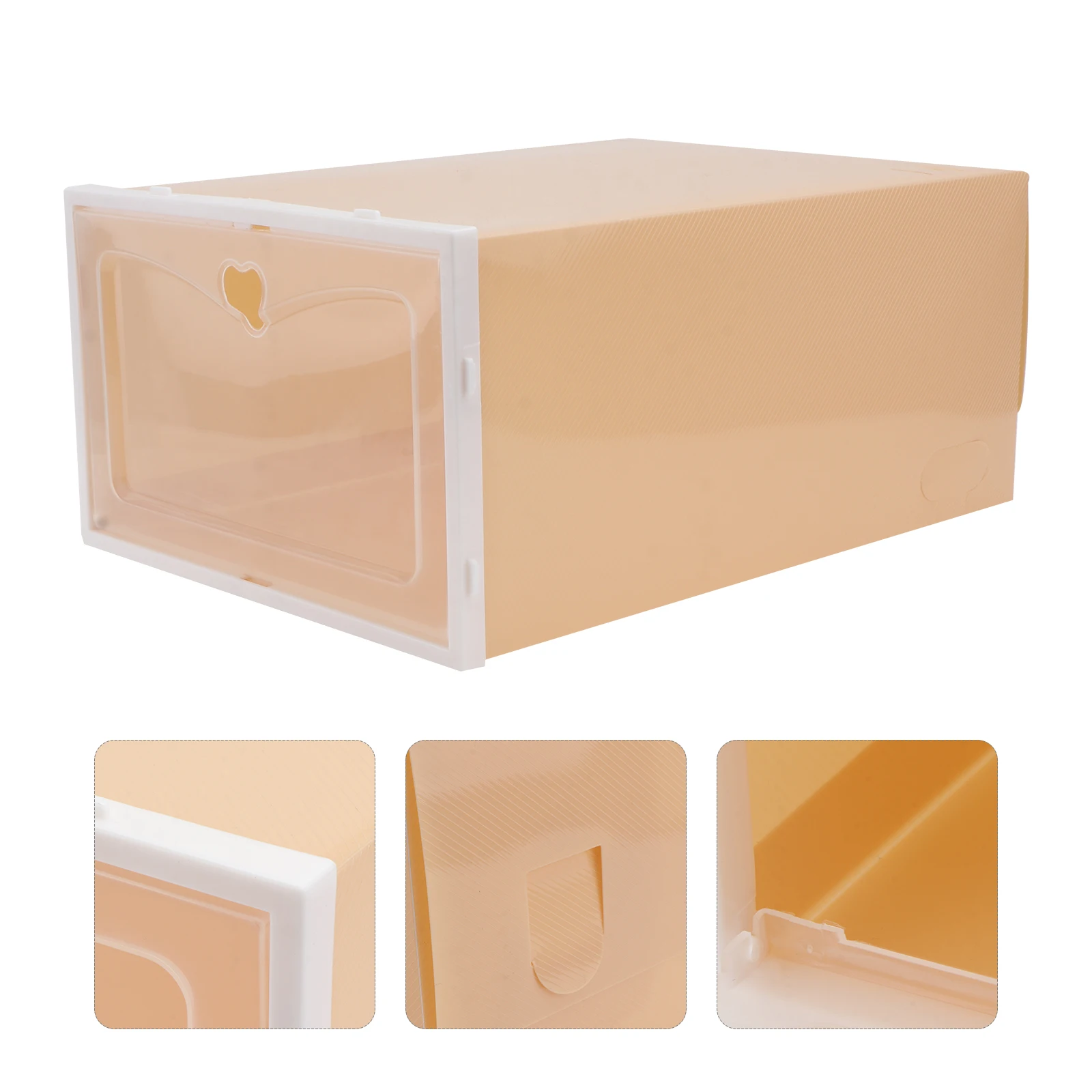 

2 Pcs Shoe Box Storage Shoes Boxes for Men Containers Case Organizer Plastic Pp Drawer
