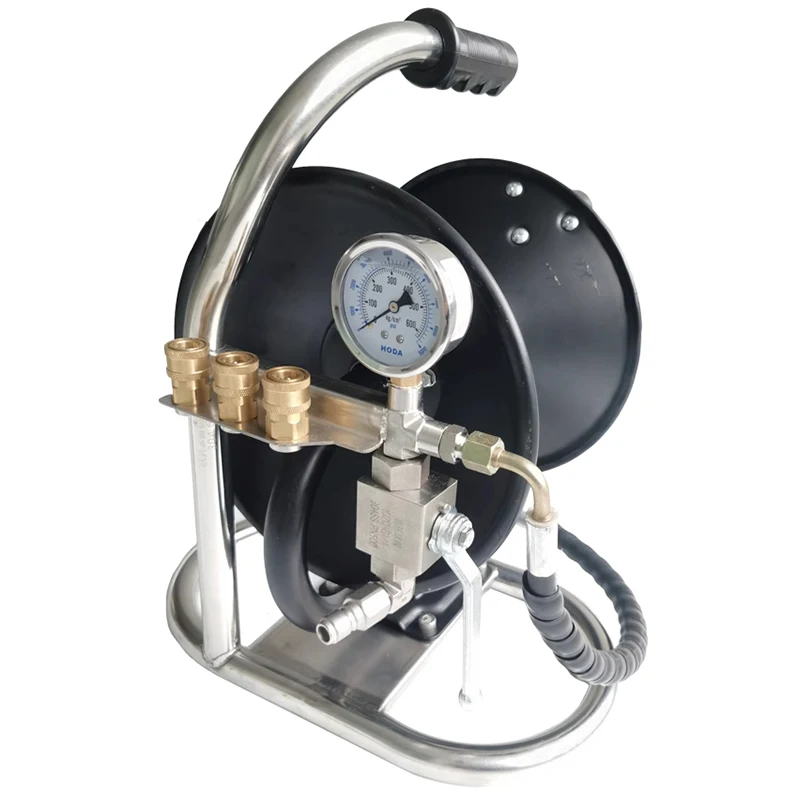 Avvolgitubo portatile in acciaio inossidabile Avvolgitubo ad alta pressione per pulitore di scarico a getto