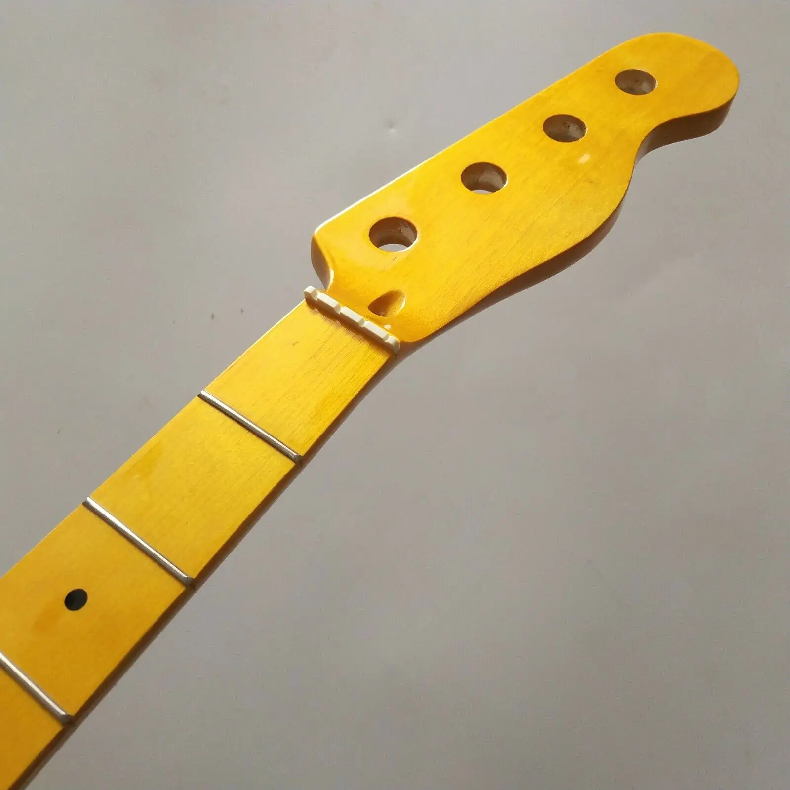 

Yellow jazz 4 string Bass Guitar Neck parts 20 Fret 34inch Maple Fretboard inlay