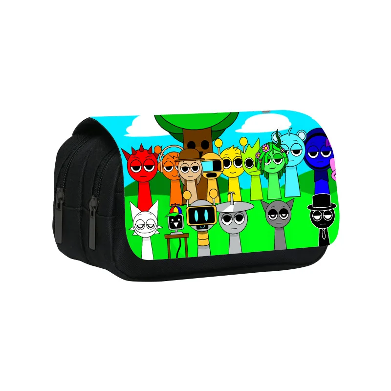 

New Sprunki Pencil Case Classic School Pen Bag for Student Large Storage Students School Gift Pencil Box