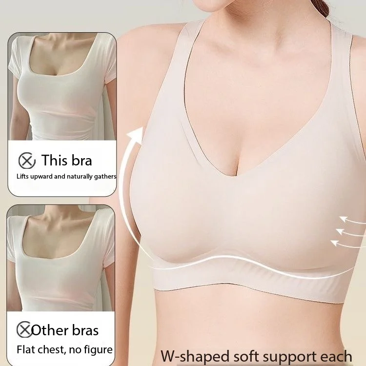 F Cup Women's U Back Gathering Bra - usage example
