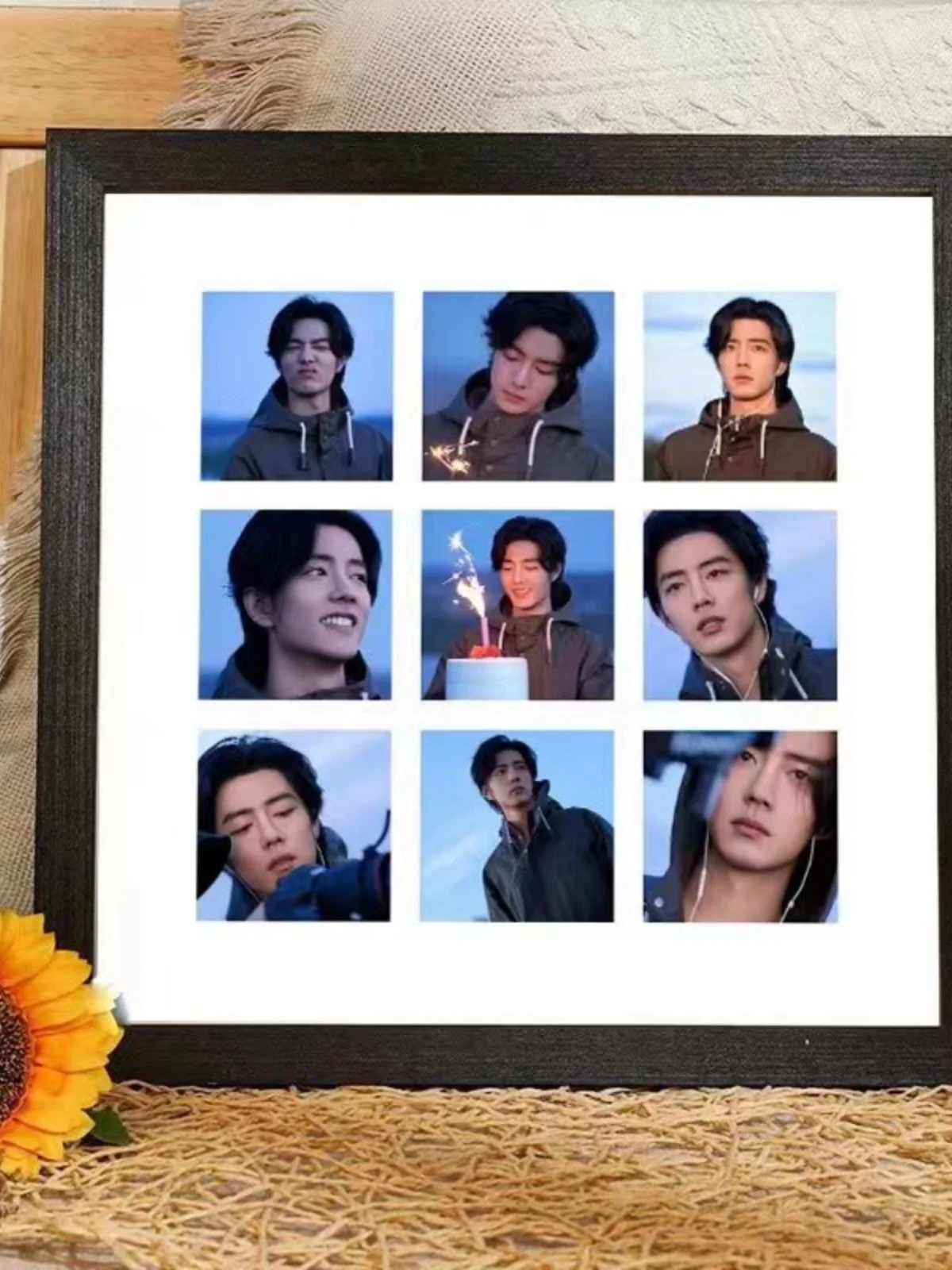 Xiao Zhan Peripheral Photo Album, nove quadrados Frame, Poster de Mesa Postal, DAYTOY Gift, Same Style