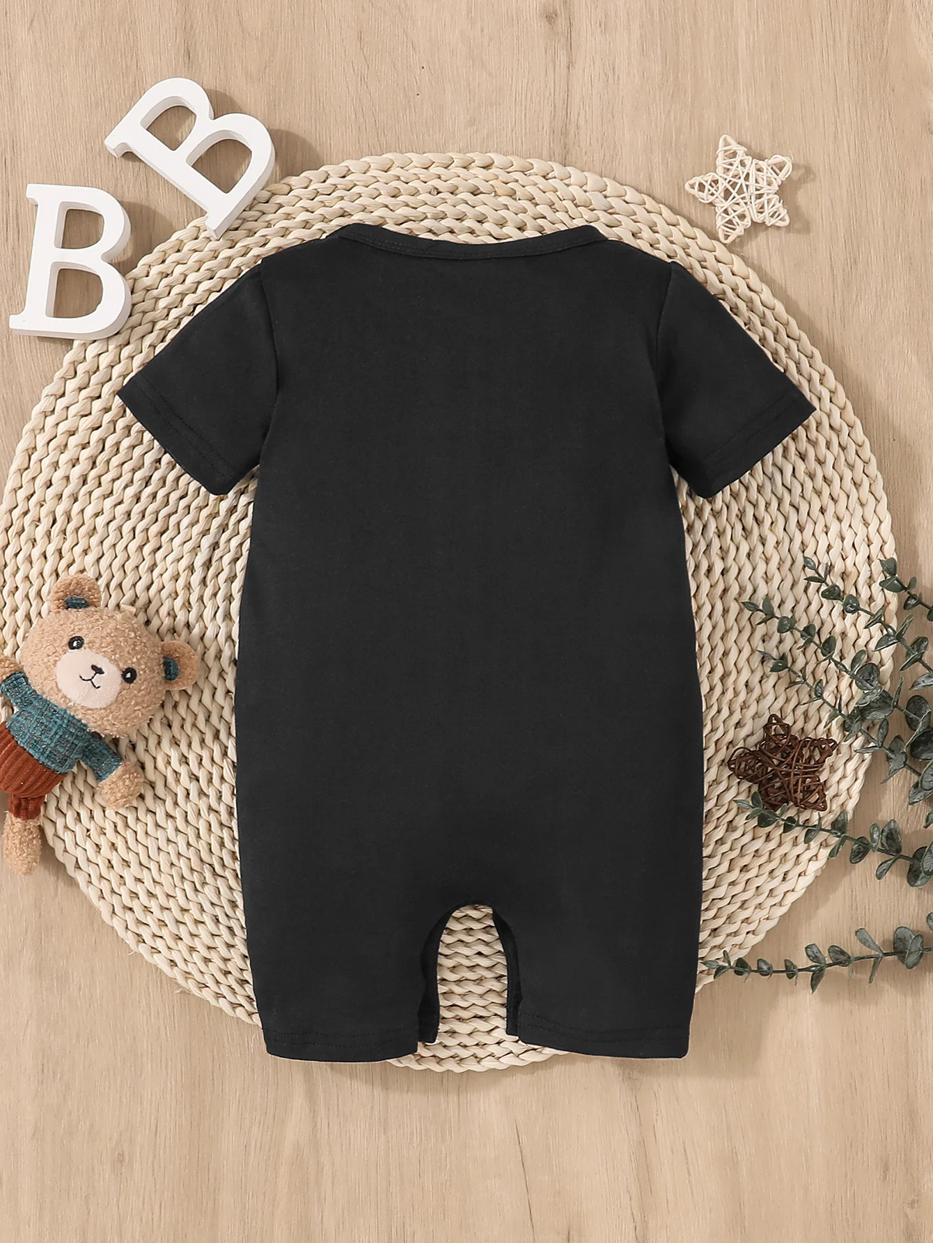 New Summer Short Sleeve Christmas Kids Clothes Baby One-Piece Loungewear Pajamas Bodysuits 0-1 Years Old