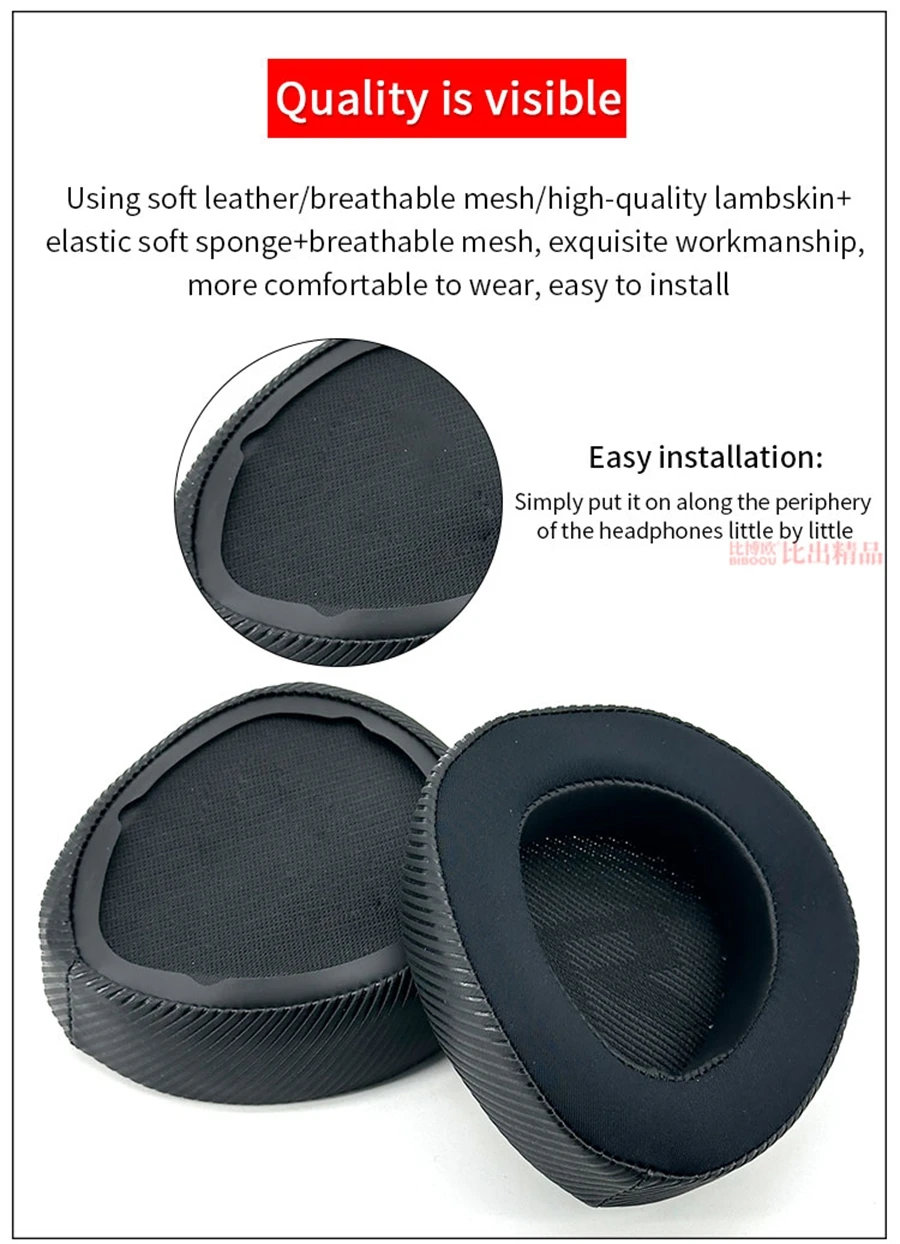 For ASUS ROG Delta II Headphone Cushion DELTA 2 Headset Foam Ear Pads Sponge Earpads Lambskin Earmuffs