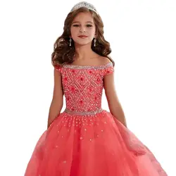 Flower Girl Wedding Party Little Bridesmaid Lace Long Dress Girl School Graduation Dinner Performance Dress vestidos de fiesta