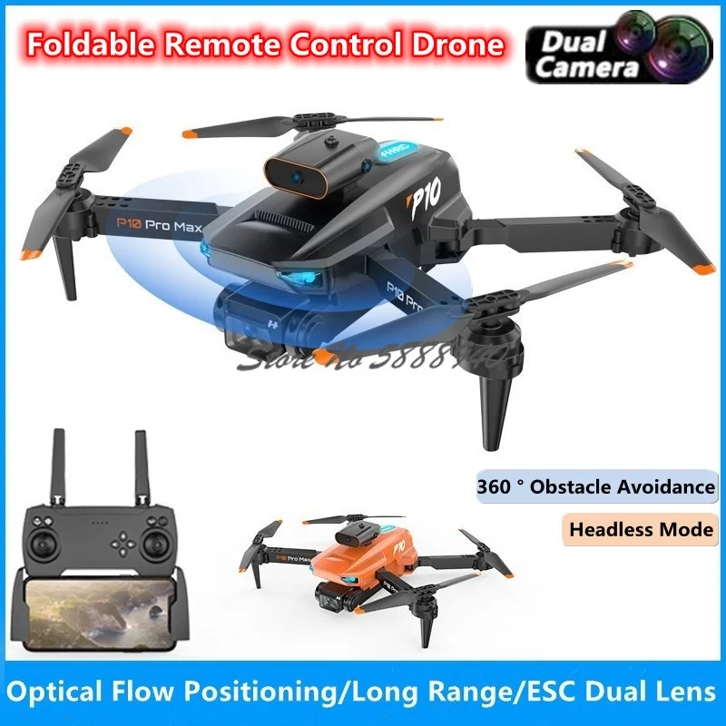 Foldable Outdoor Aerial Remote Control Drone 8K ESC Dual Camera Optical Flow Positioning 360° Obstacle Avoidance RC Quadcopter