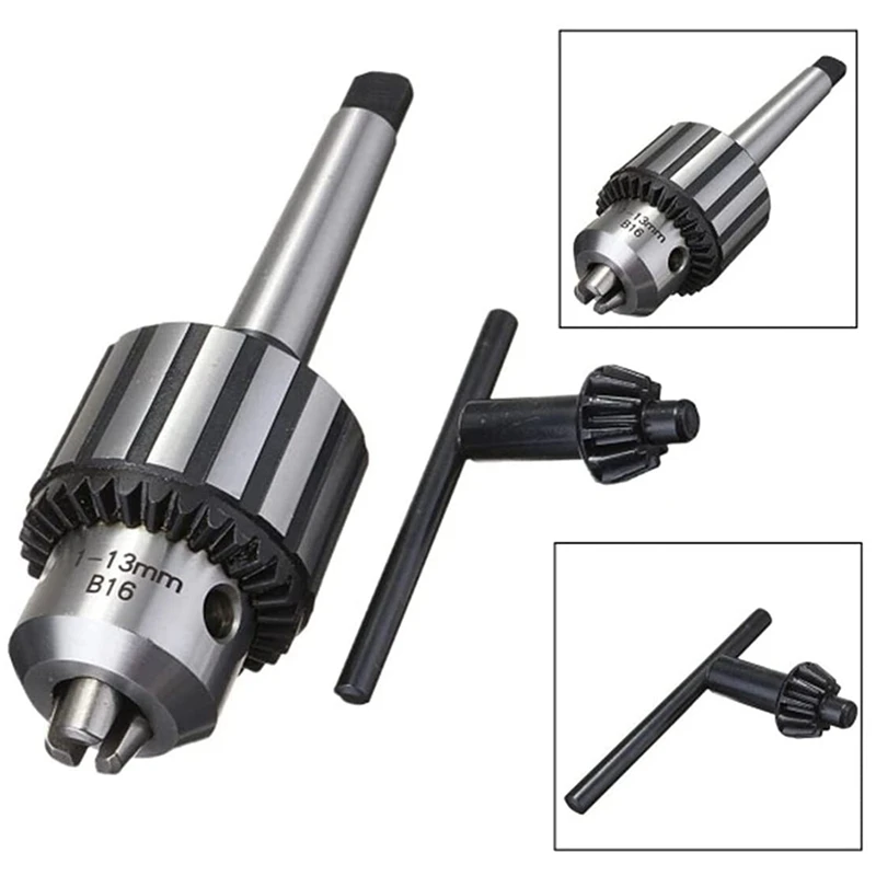 Heavy Duty Drill Chuck Capacity With MT2 Morse Taper 2 Tool Holder And K32 Key