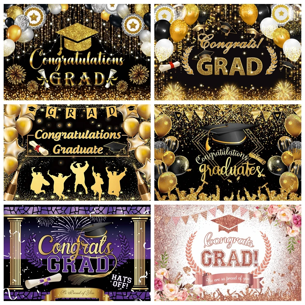 

Happy Graduation Backdrop for Photo Class of 2024 Congrats Grad Prom Party Congratulations Graduates Photography Background Deco