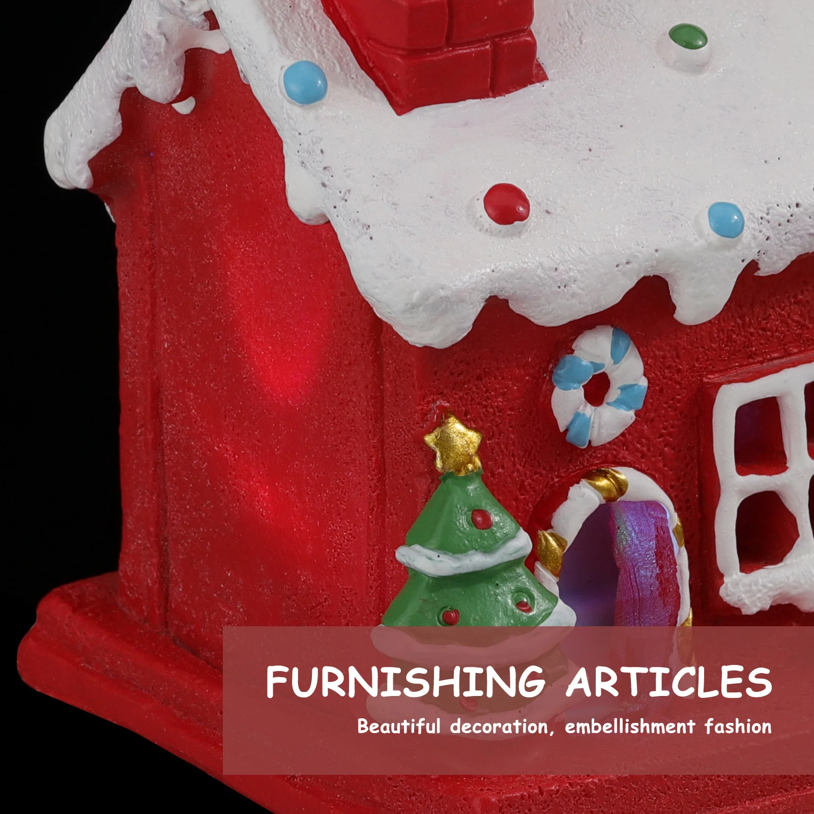 

1 шт., Рождественский дом, микропейзаж, декор из смолы с подсветкой, рождественская вечеринка, мини-настольный орнамент, яркий теплый праздничный аксессуар