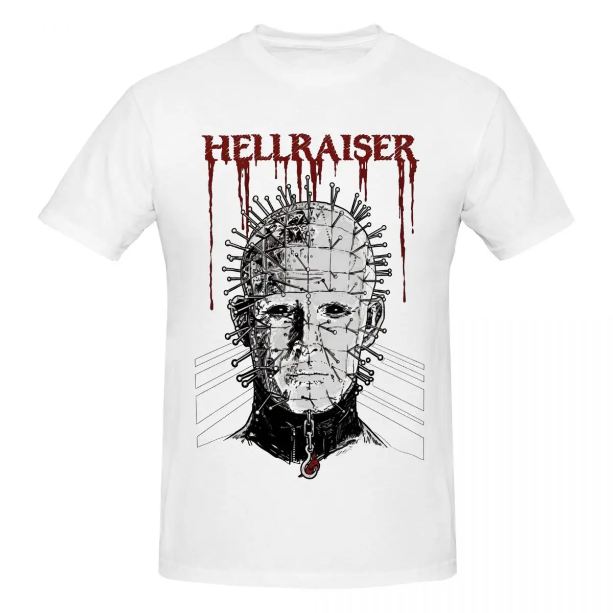 Men Hellraiser Vintage T Shirt Streetwear Cotton Shirt Men