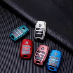 Carbon Fiber TPU Car Smart Key Case Cover Shell Fob for KIA RIO 5 Sportage 4 QL Cerato Optima K2 K3 K5 Ceed Sorento Soul Picanto