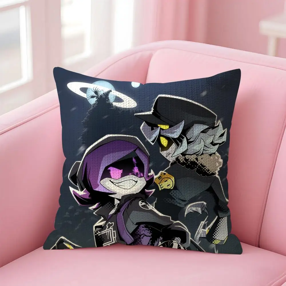 Anime M-Murder Drones Cushion Cover Decorative Linen Throw Pillow Case Soft For Bed Sofa Car Home Decor