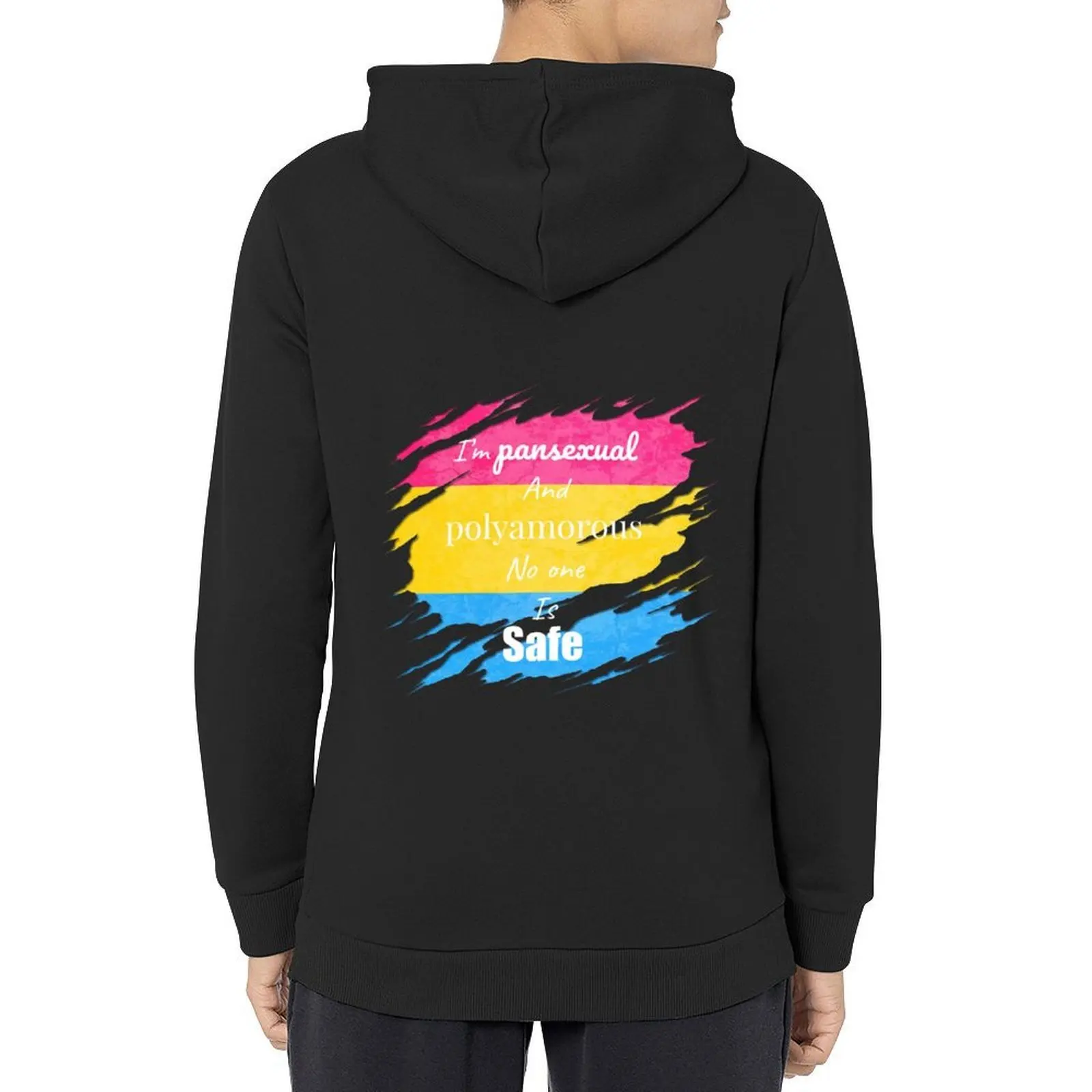 

I’m pansexual and polyamorous no one is safe Hoodie mens clothing men's sweat-shirt set autumn fashion men tracksuits