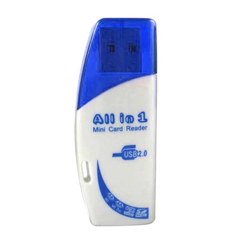 マルチカラーカードリーダーアダプター,USB 2.0, 4 in 1,sd,ms,tf,m2