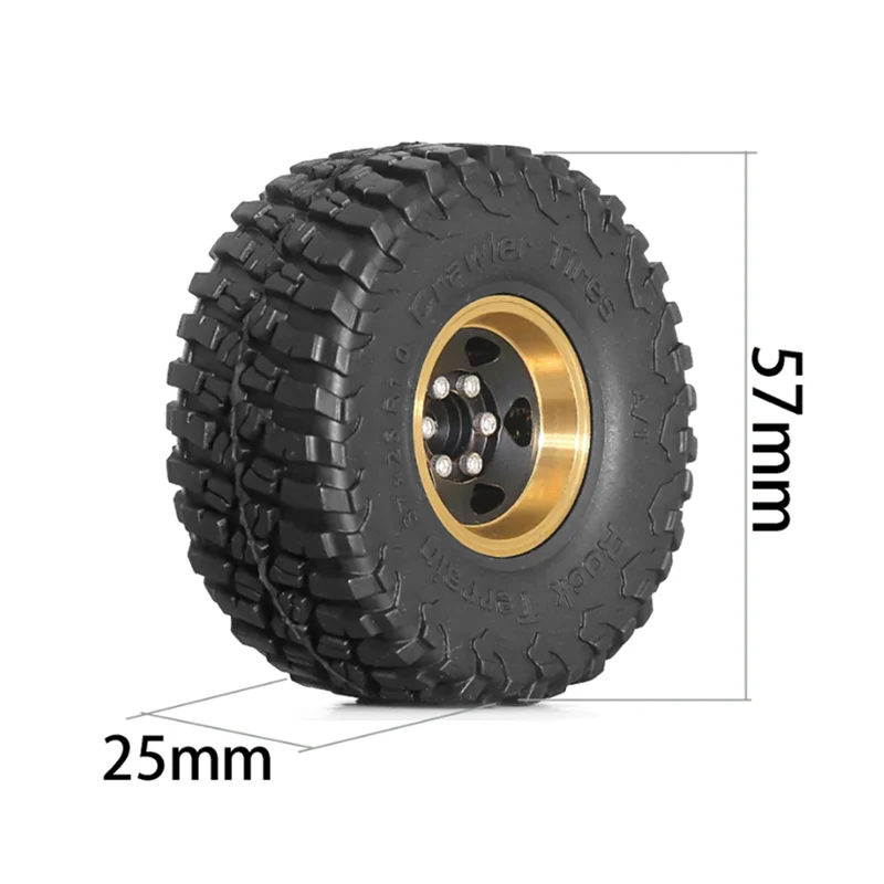 4Pcs 1.0 Brass Wheel Hub For 1/18 TRX4M SCX24 RC Car Upgrade Parts