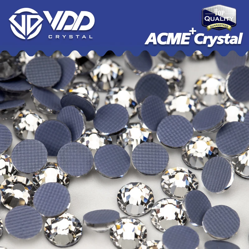 VDD AAAAA Top Quality ACME+Series Glass Hot-Fix Crystal Rhinestones Flat Back Strass Stones For DIY Clothes Fabric Decorations