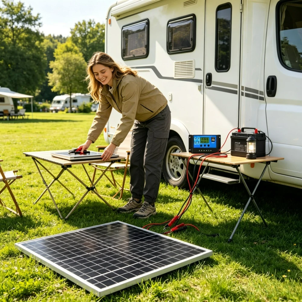 Outdoor Power Kit - Kit de Panel Solar Portátil para