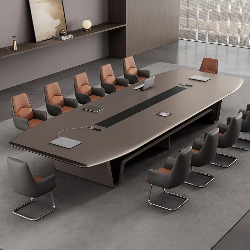 

Высококачественный большой и средний конференц-стол, длинный стол, простой современный легкий роскошный стол для переговоров и приема