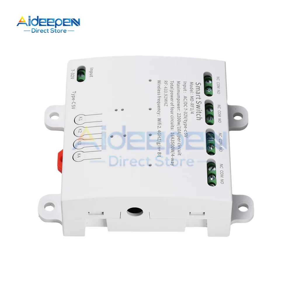 16A مفتاح بلوتوث واي فاي صغير لتقوم بها بنفسك 3/4 طريقة 433 ميجا هرتز التحكم عن بعد أتمتة التتابع للحياة الذكية العمل مع أليكسا جوجل المنزل #5